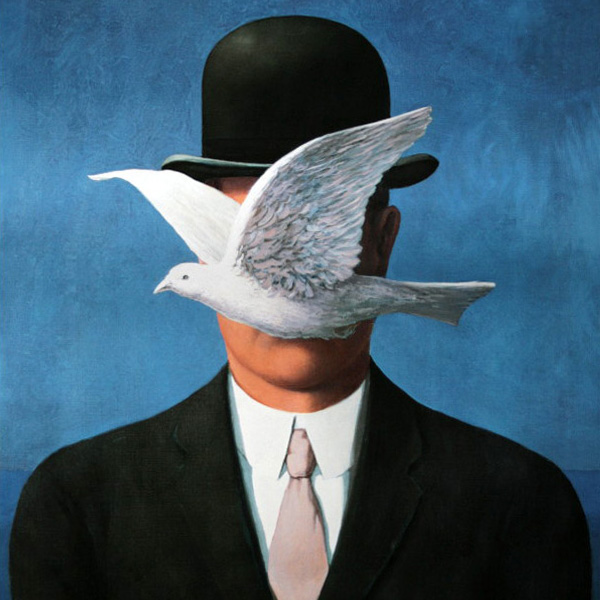 René Magritte - Man in a Bowler Hat (1964)