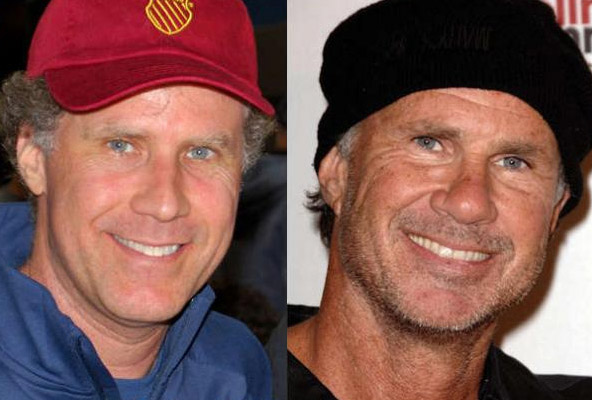 Actor Will Ferrell - Red Hot Chilli Pepper's drummer Chad Smith